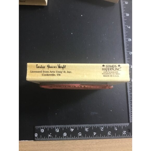 Cardinal Wreath Rubber Stamp By Carolyn Shores Wright Stamps Happen Inc. - Picture 3 of 4